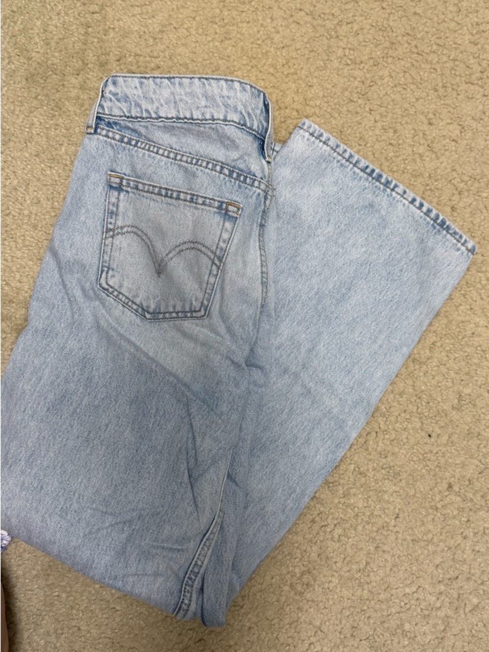 Levi's Superlow Light Blue Wide Leg Jeans - Picture 3 of 6